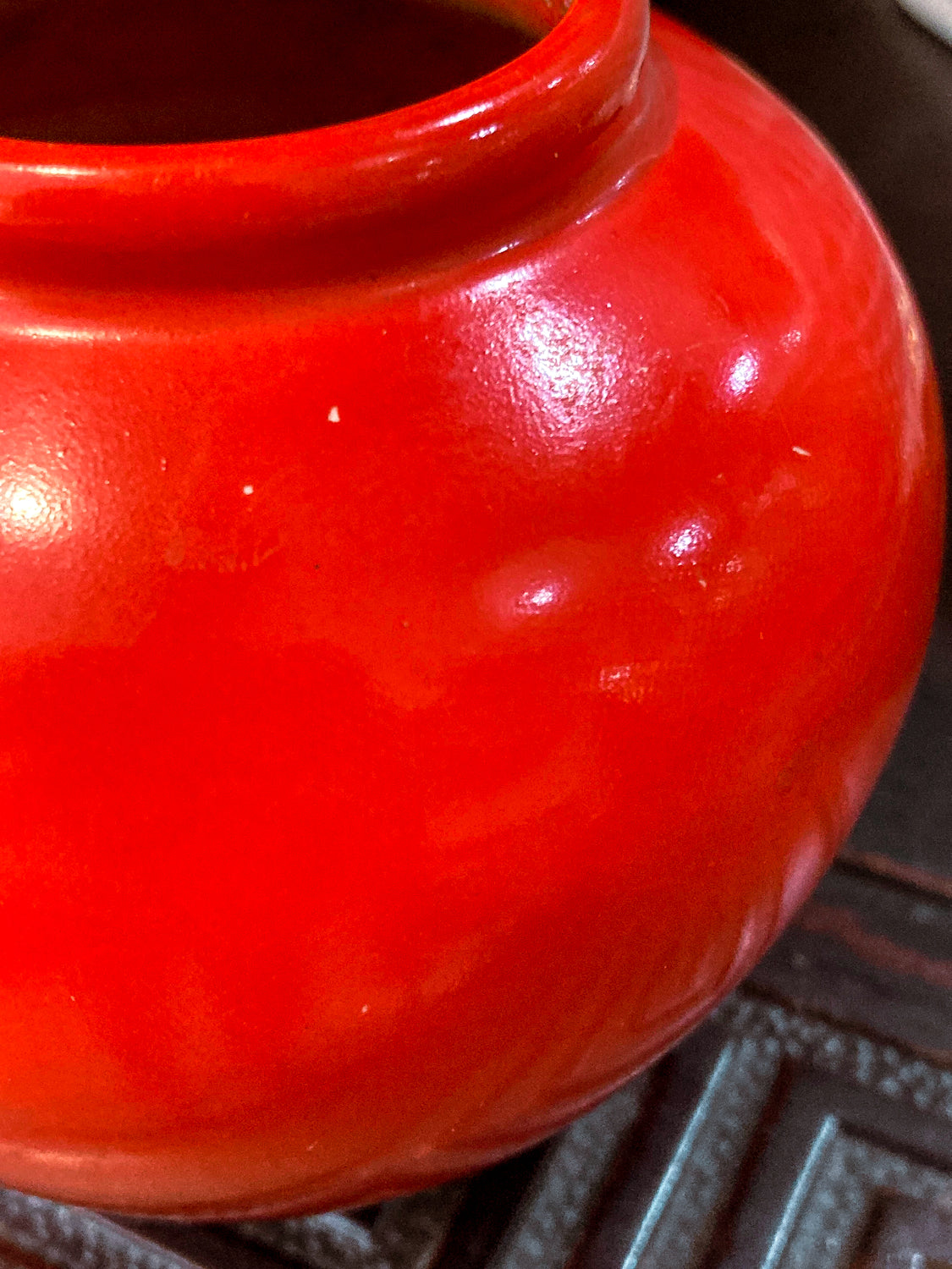 Antique 1920s Small Weller Chengtu Red Ceramic Pottery Vase