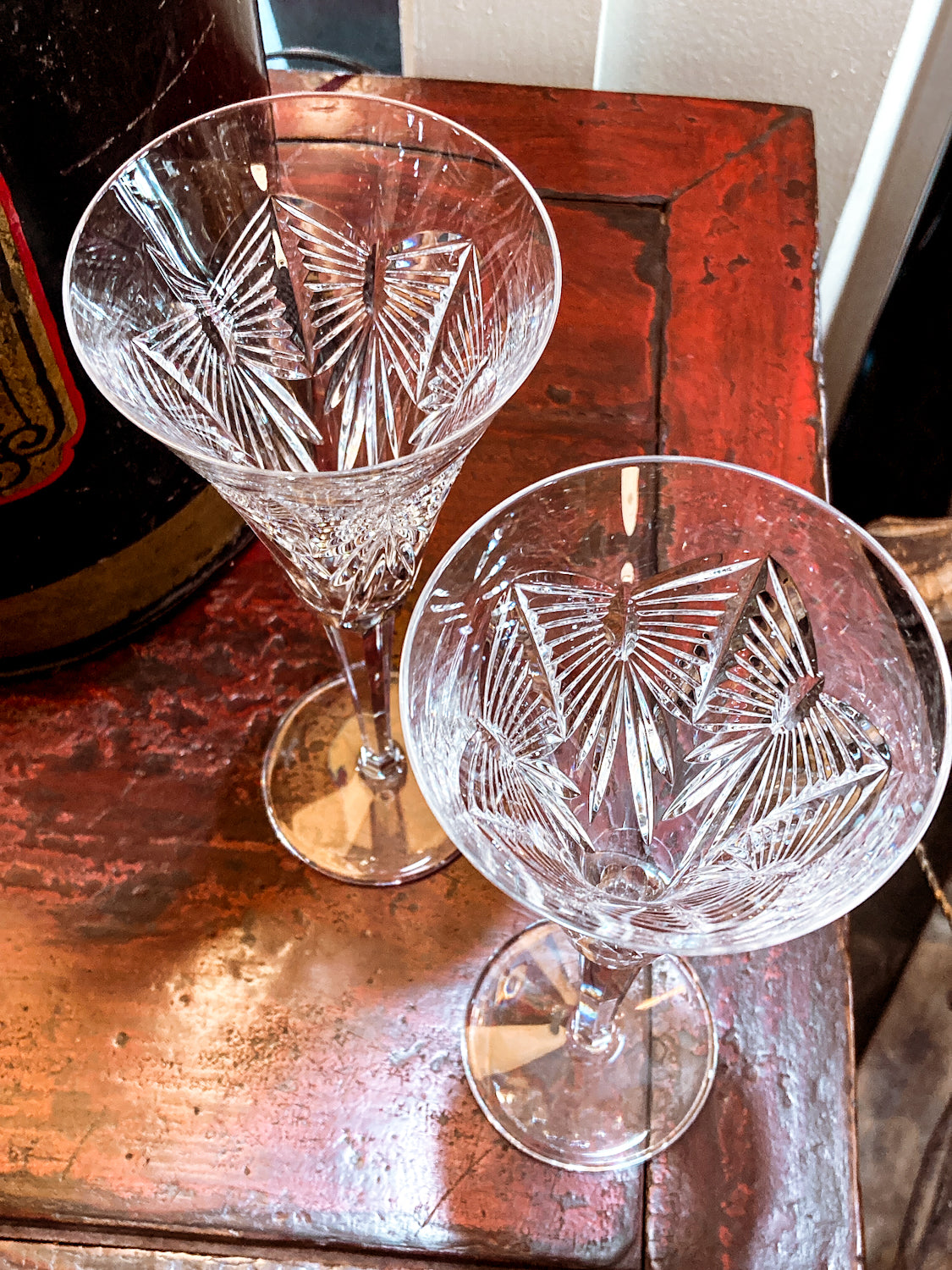 Waterford Millennium Series Happiness Crystal Toasting Flutes Glassware Pair