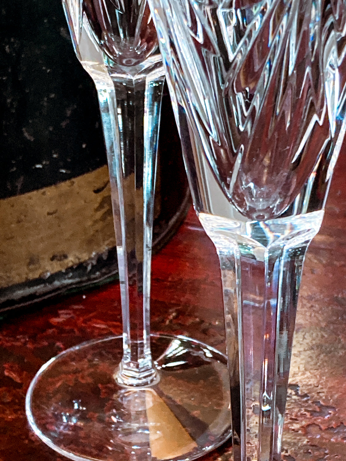 Waterford Millennium Series Happiness Crystal Toasting Flutes Glassware Pair