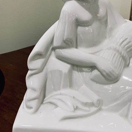 Vintage Art Deco Reclining Female Lamberton Porcelain Figure Sculpture Video