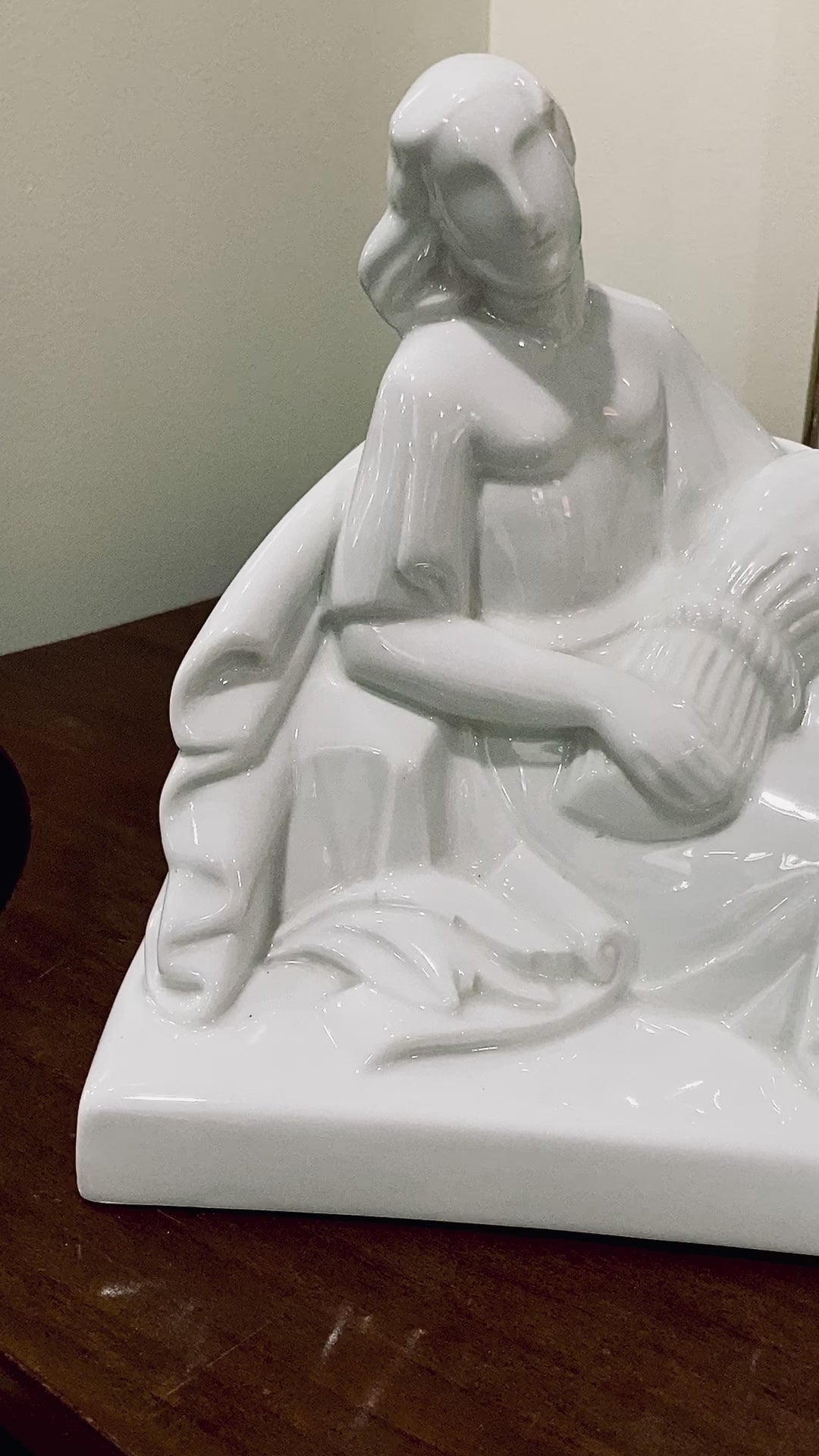 Vintage Art Deco Reclining Female Lamberton Porcelain Figure Sculpture Video