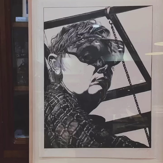 Framed Artist Jack Beal (1931-2013) Self Portrait Lithograph Print Video